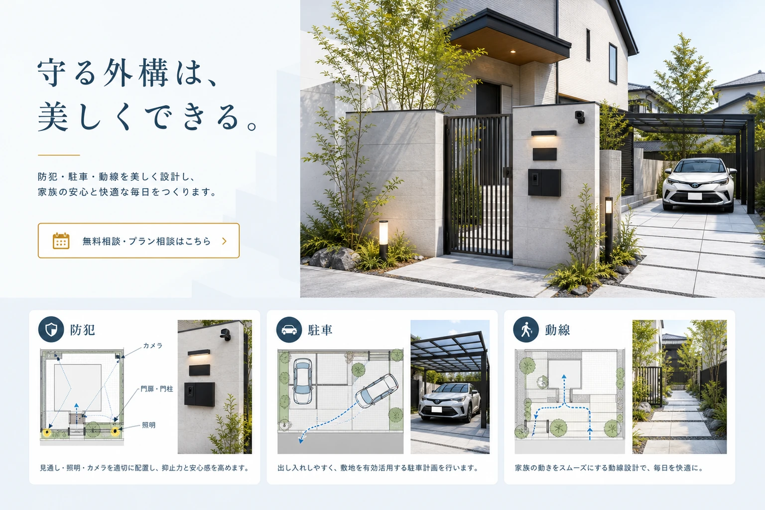 当社が制作する場合のデザイン例（C案：機能・防犯）