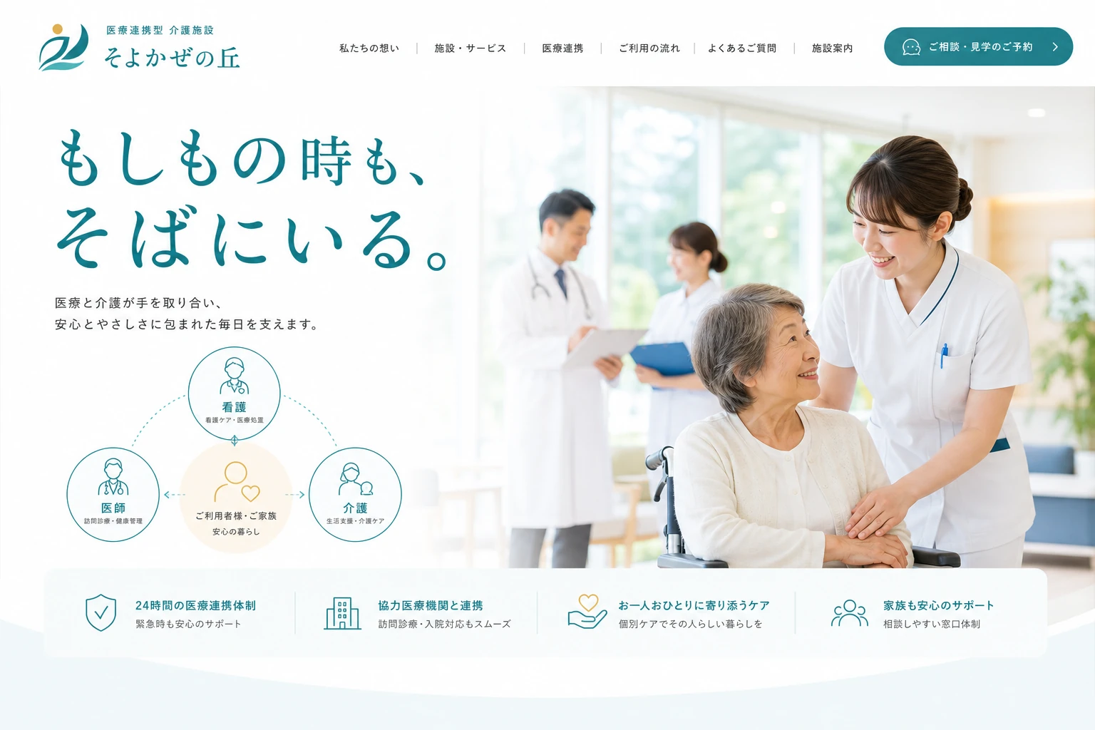 当社が制作する場合のデザイン例（B案：医療連携）