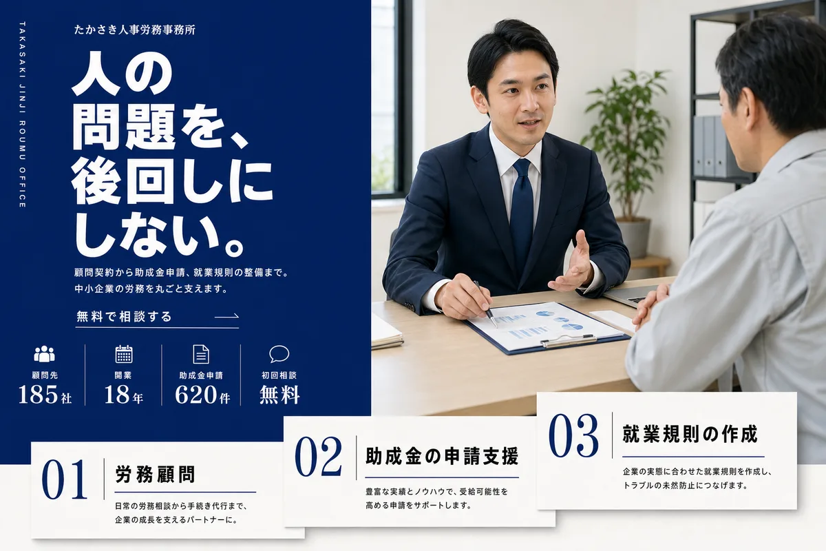 当社が制作する場合のデザイン例(G案:色面と写真を組み合わせ、手順を見せる型)